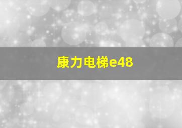 康力电梯e48