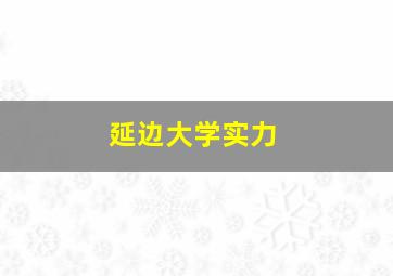 延边大学实力