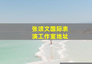 张颂文国际表演工作室地址