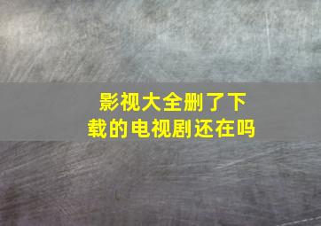 影视大全删了下载的电视剧还在吗