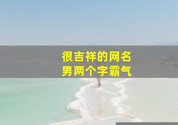 很吉祥的网名男两个字霸气