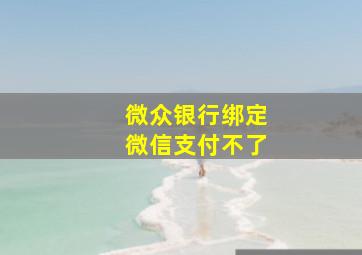 微众银行绑定微信支付不了