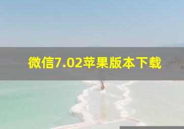 微信7.02苹果版本下载