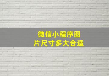 微信小程序图片尺寸多大合适