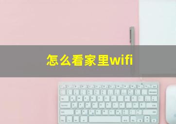 怎么看家里wifi