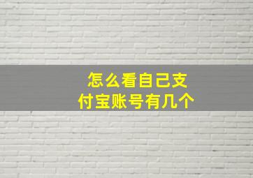 怎么看自己支付宝账号有几个