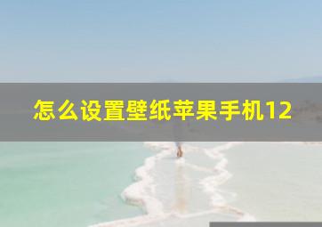 怎么设置壁纸苹果手机12