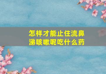 怎样才能止住流鼻涕咳嗽呢吃什么药