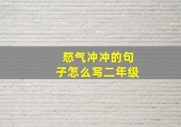 怒气冲冲的句子怎么写二年级