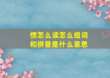 惯怎么读怎么组词和拼音是什么意思