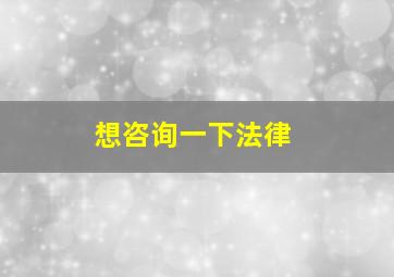 想咨询一下法律