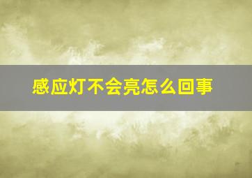 感应灯不会亮怎么回事