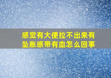 感觉有大便拉不出来有坠胀感带有血怎么回事