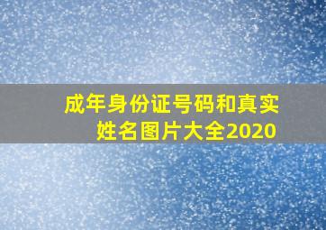 成年身份证号码和真实姓名图片大全2020