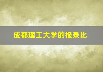 成都理工大学的报录比