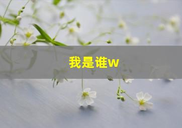 我是谁w