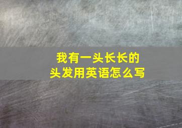 我有一头长长的头发用英语怎么写