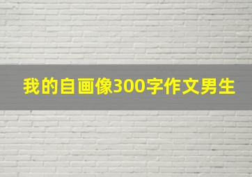 我的自画像300字作文男生