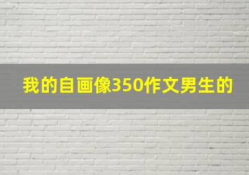 我的自画像350作文男生的