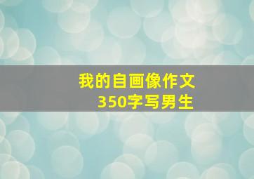 我的自画像作文350字写男生