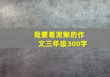 我要看泥鳅的作文三年级300字