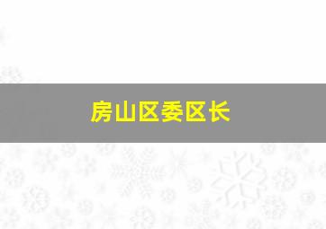 房山区委区长