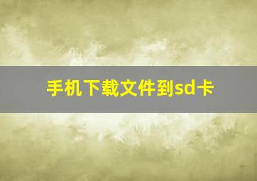 手机下载文件到sd卡