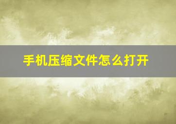 手机压缩文件怎么打开