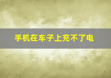 手机在车子上充不了电