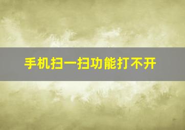 手机扫一扫功能打不开