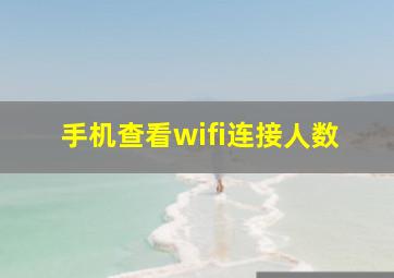 手机查看wifi连接人数