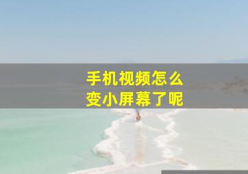 手机视频怎么变小屏幕了呢