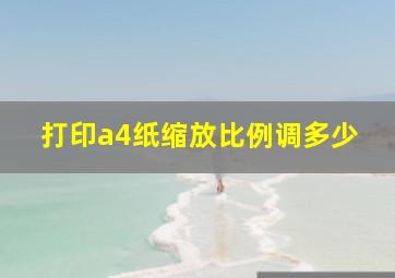 打印a4纸缩放比例调多少