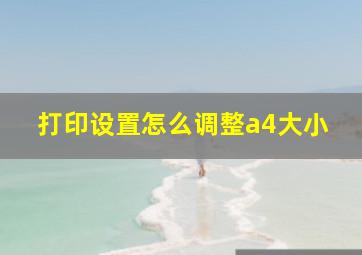 打印设置怎么调整a4大小