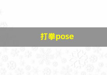 打拳pose