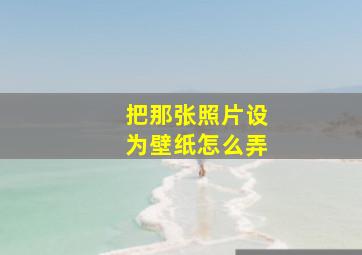 把那张照片设为壁纸怎么弄