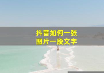 抖音如何一张图片一段文字