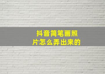 抖音简笔画照片怎么弄出来的