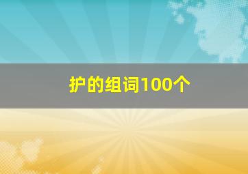 护的组词100个