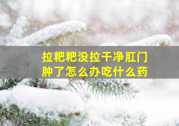 拉粑粑没拉干净肛门肿了怎么办吃什么药