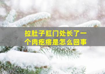 拉肚子肛门处长了一个肉疙瘩是怎么回事