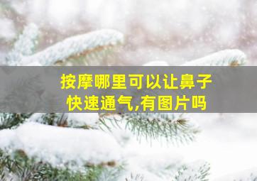 按摩哪里可以让鼻子快速通气,有图片吗