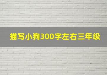 描写小狗300字左右三年级