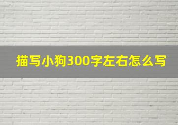 描写小狗300字左右怎么写