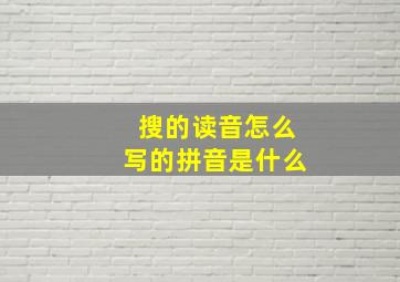 搜的读音怎么写的拼音是什么