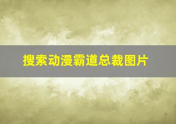 搜索动漫霸道总裁图片