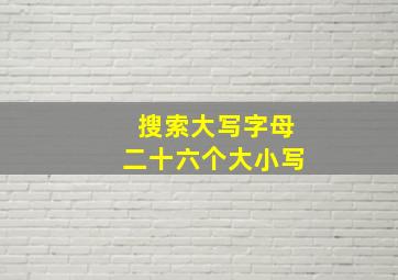 搜索大写字母二十六个大小写