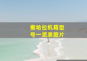 撒哈拉机箱型号一览表图片