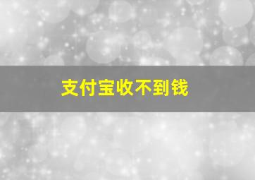 支付宝收不到钱