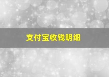 支付宝收钱明细